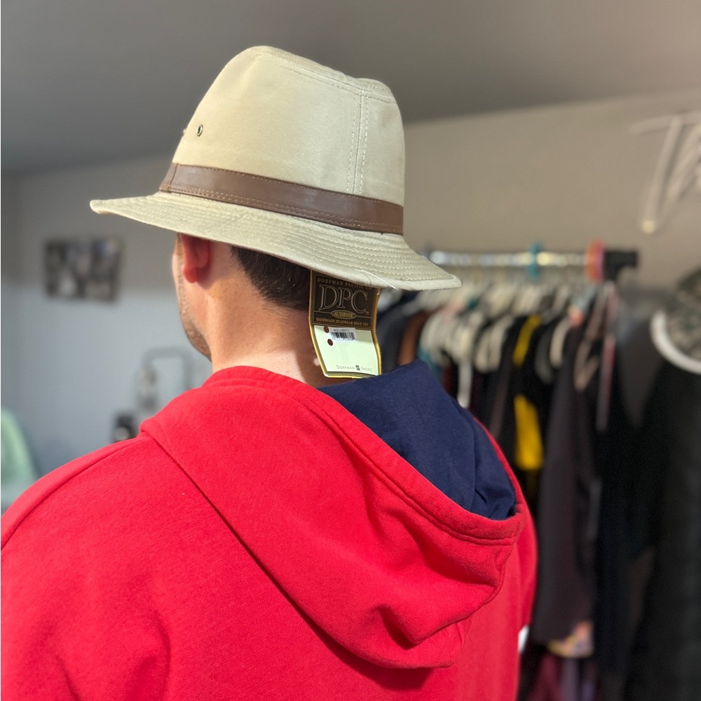 NWT Men's Dorfman-Pacific Hiker Washed Twill Safari Fedora - Picture 11 of 11
